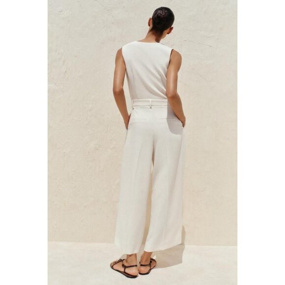 ZARA WIDE WAISTCOAT JUMPSUIT - Picture 7 of 10
